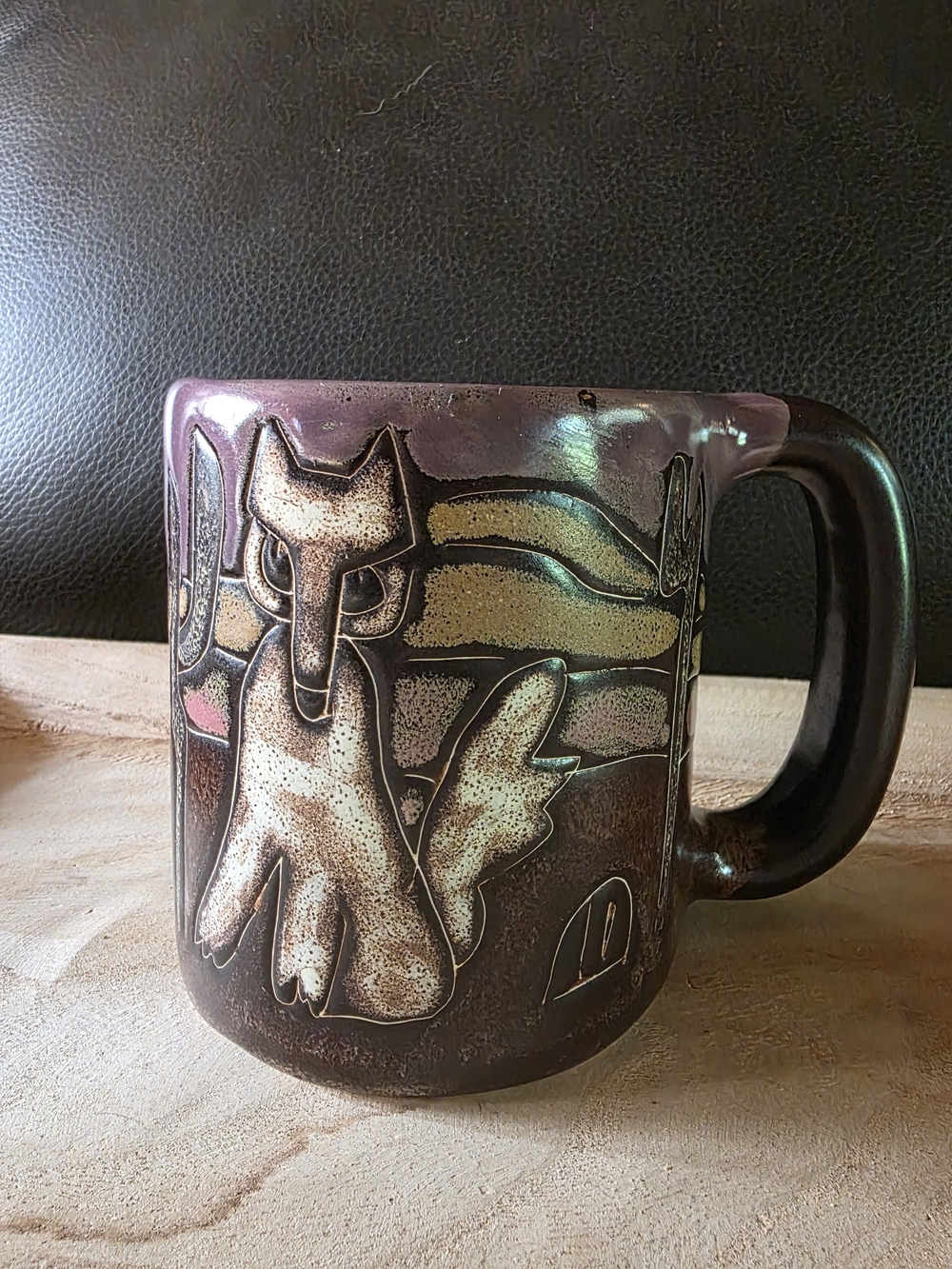 Stoneware Mug Coyote Dessert Cactus